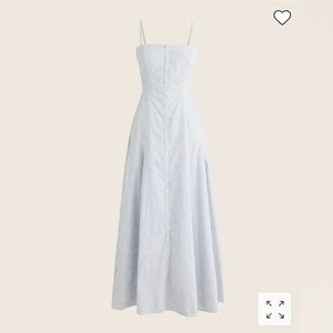 J. Crew Button-down cotton poplin dress in stripe